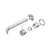 Nero Mecca Wall Basin/Bath Mixer Separate Back Plate Handle Up 230mm (Trim Kit Only) Brushed Nickel