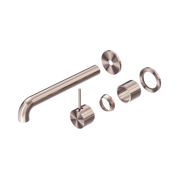Nero Mecca Wall Basin/Bath Mixer Separate Back Plate Handle Up 230mm (Trim Kit Only) Brushed Bronze