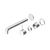 Nero Mecca Wall Basin/Bath Mixer Separate Back Plate Handle Up 260mm (Trim Kit Only) Chrome