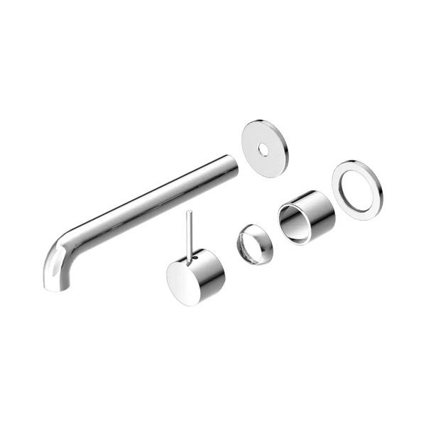 Nero Mecca Wall Basin/Bath Mixer Separate Back Plate Handle Up 260mm (Trim Kit Only) Chrome