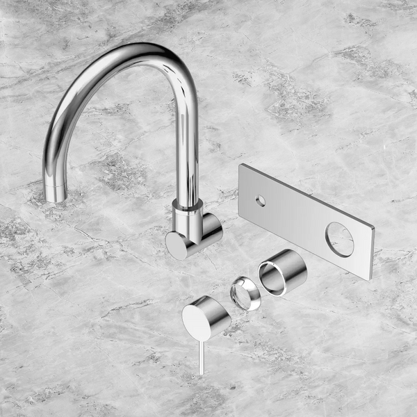 Nero Mecca Wall Basin/Bath Mixer Swivel Spout (Trim Kit Only) Chrome