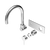 Nero Mecca Wall Basin/Bath Mixer Swivel Spout (Trim Kit Only) Chrome