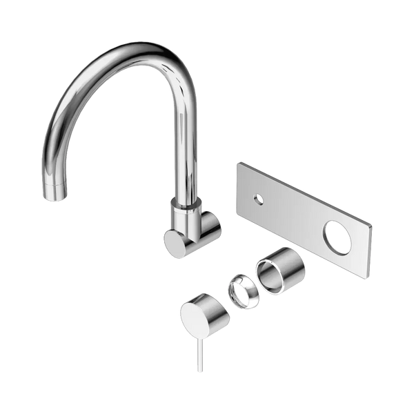 Nero Mecca Wall Basin/Bath Mixer Swivel Spout (Trim Kit Only) Chrome