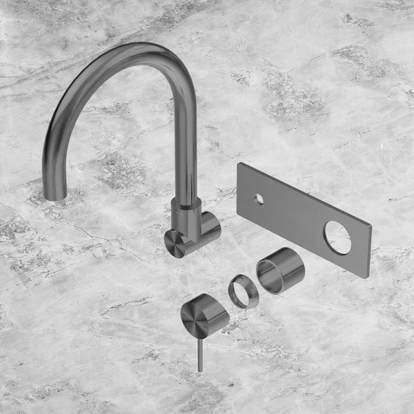 Nero Mecca Wall Basin/Bath Mixer Swivel Spout (Trim Kit Only) Gunmetal