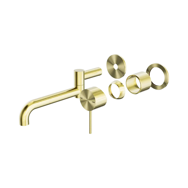 Nero Mecca Wall Basin/Bath Mixer Swivel Spout 225mm (Trim Kit Only) Brushed Gold