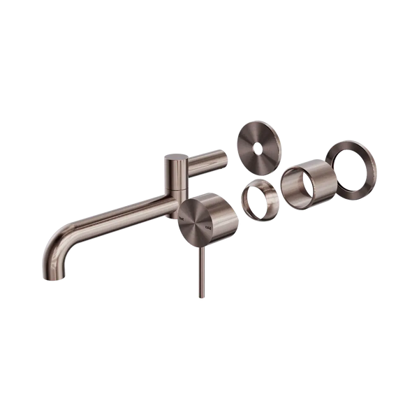 Nero Mecca Wall Basin/Bath Mixer Swivel Spout 225mm (Trim Kit Only) Brushed Bronze