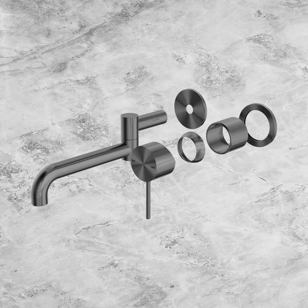 Nero Mecca Wall Basin/Bath Mixer Swivel Spout 225mm (Trim Kit Only) Gunmetal