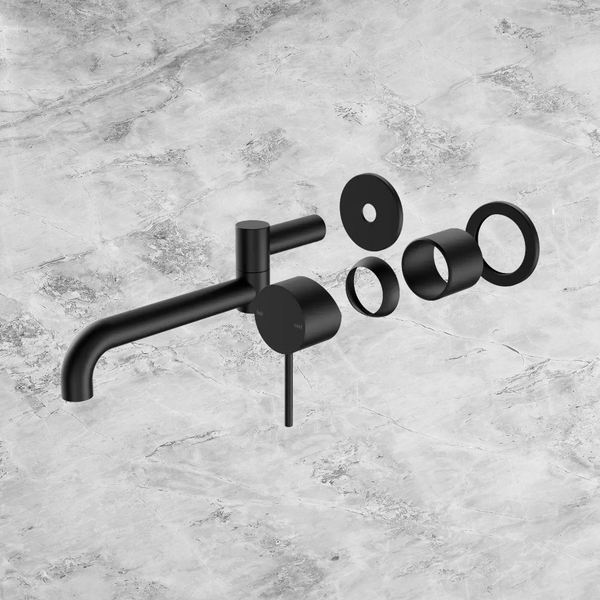 Nero Mecca Wall Basin/Bath Mixer Swivel Spout 225mm (Trim Kit Only) Matte Black