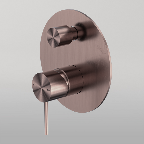 Nero Mecca Shower Mixer With Divertor Brushed Bronze