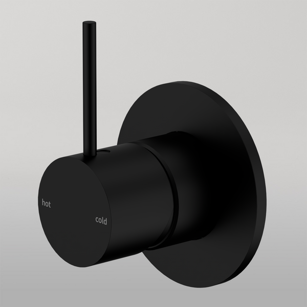 Nero Mecca Shower Mixer Handle Up 80mm Plate Matte Black