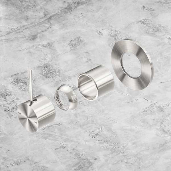Nero Mecca Shower Mixer Handle Up 80mm Plate (Trim Kit Only) Brushed Nickel