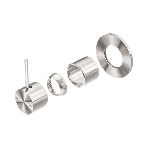 Nero Mecca Shower Mixer Handle Up 80mm Plate (Trim Kit Only) Brushed Nickel