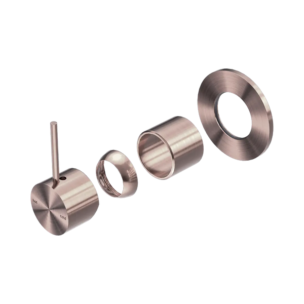 Nero Mecca Shower Mixer Handle Up 80mm Plate (Trim Kit Only) Brushed Bronze