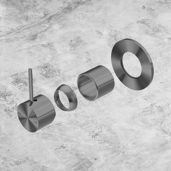 Nero Mecca Shower Mixer Handle Up 80mm Plate (Trim Kit Only) Gunmetal