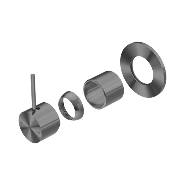 Nero Mecca Shower Mixer Handle Up 80mm Plate (Trim Kit Only) Gunmetal