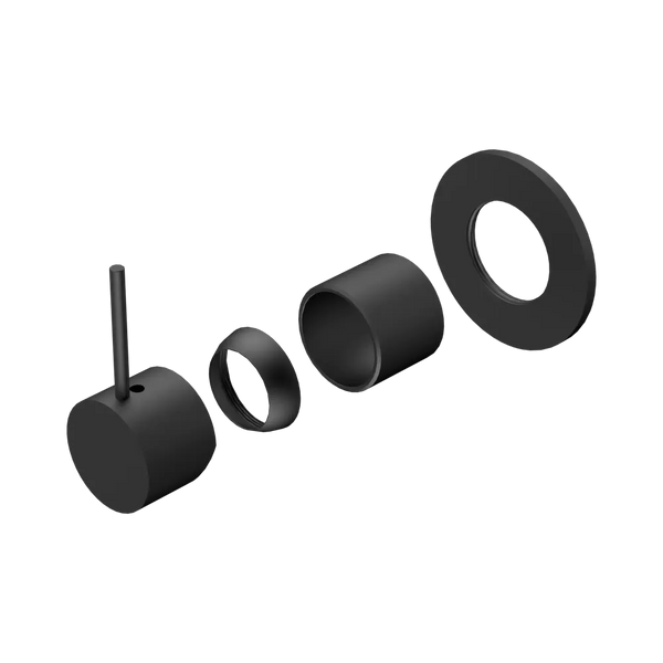 Nero Mecca Shower Mixer Handle Up 80mm Plate (Trim Kit Only) Matte Black