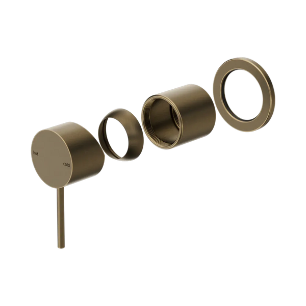 Nero Mecca Shower Mixer 60mm Plate (Trim Kit Only) Tumbled Antique Brass