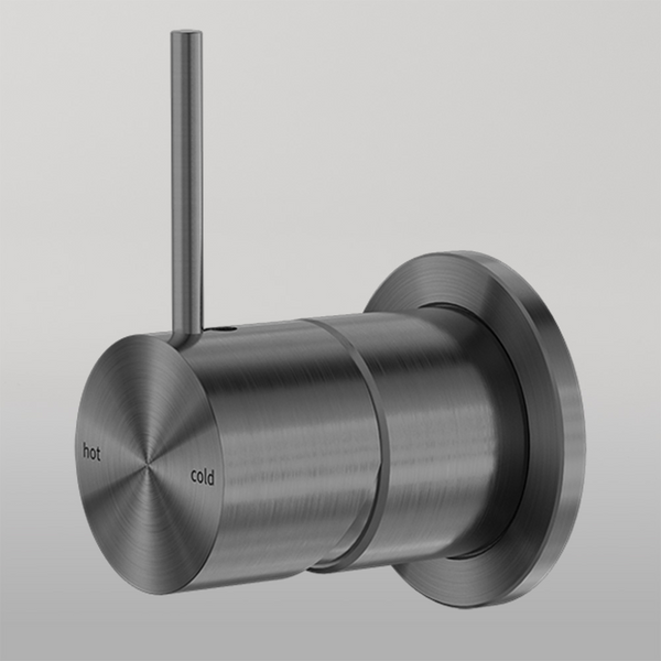 Nero Mecca Shower Mixer 60mm Handle Up Plate Gun Metal