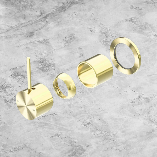 Nero Mecca Shower Mixer 60mm Handle Up Plate (Trim Kit Only) Brushed Gold