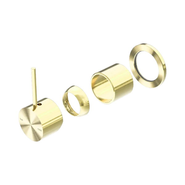 Nero Mecca Shower Mixer 60mm Handle Up Plate (Trim Kit Only) Brushed Gold
