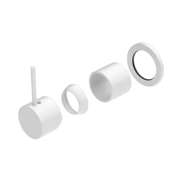 Nero Mecca Shower Mixer 60mm Handle Up Plate (Trim Kit Only) Matte White