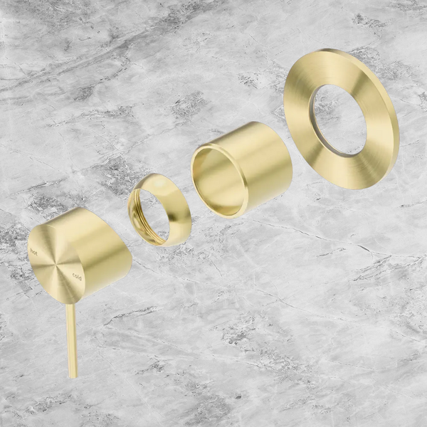 Nero Mecca Shower Mixer 80mm Plate (Trim Kit Only) Brushed Gold