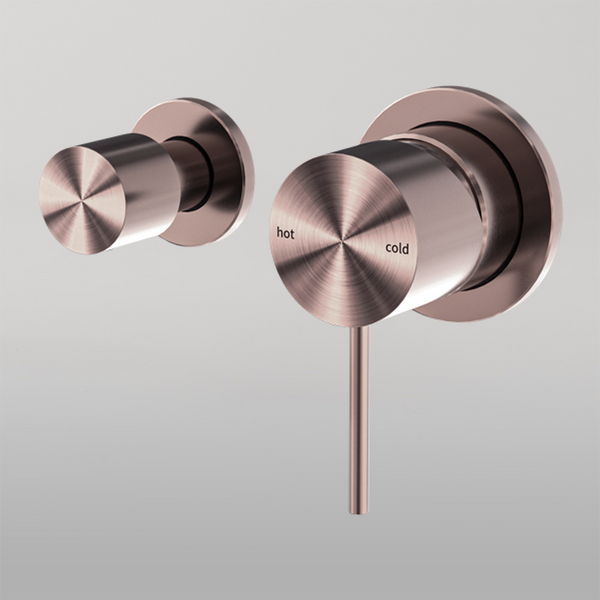 Nero Mecca Shower Mixer With Horizontal 2 Way Divertor Brushed Bronze