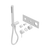 Nero Mecca Shower Mixer Diverter System (Trim Kit Only) Matte White