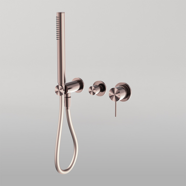Nero Mecca Shower Mixer Divertor System Separate Back Plate Brushed Bronze