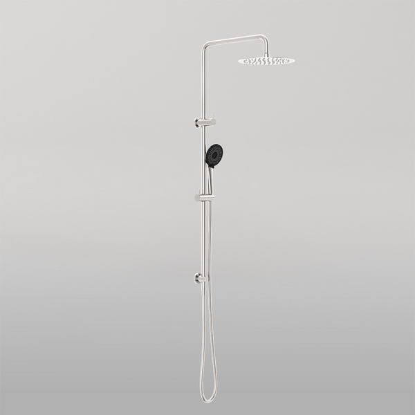 Nero Round Project Twin Shower 4 Star Rating Brushed Nickel