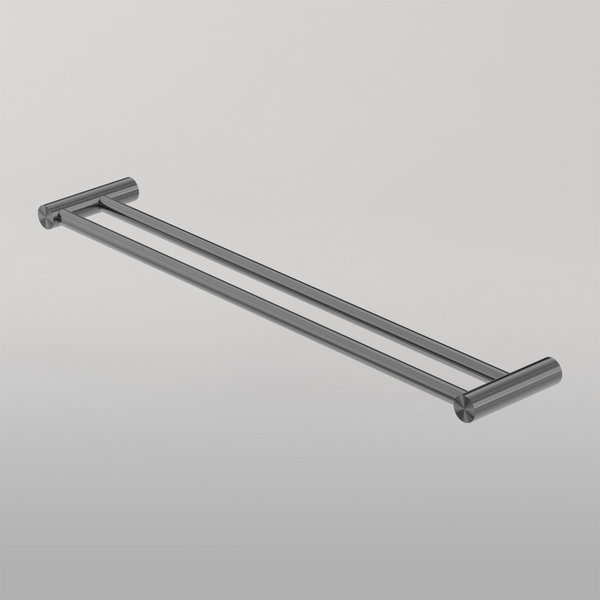Nero New Mecca Double Towel Rail 600mm Gun Metal
