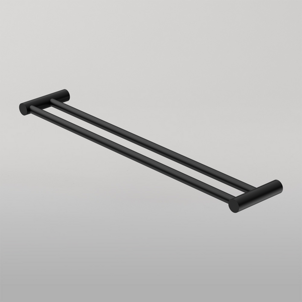 Nero New Mecca Double Towel Rail 600mm Matte Black
