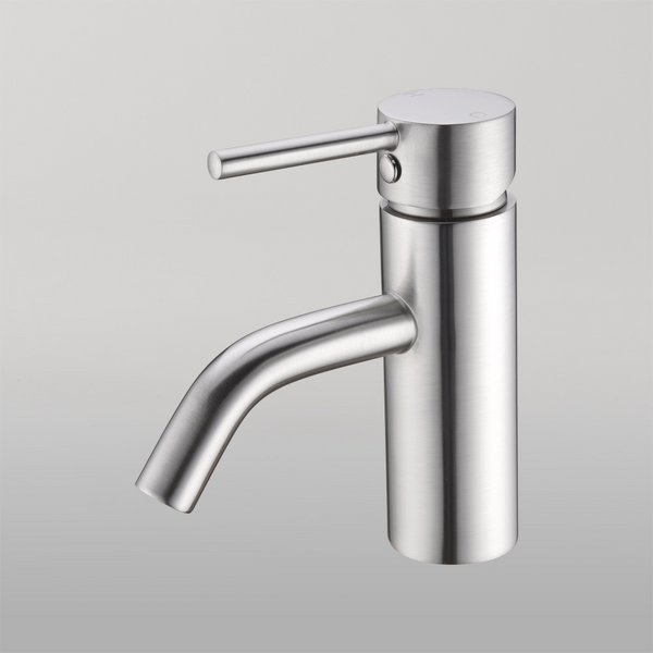 Nero Dolce Basin Mixer Stylish Spout Brushed Nickel