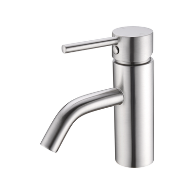 Nero Dolce Basin Mixer Stylish Spout Brushed Nickel