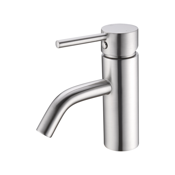 Nero Dolce Basin Mixer Stylish Spout Brushed Nickel