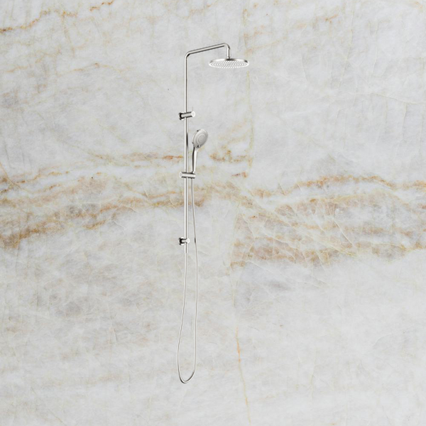Nero Round Twin Shower with Air Shower I Brushed Nickel