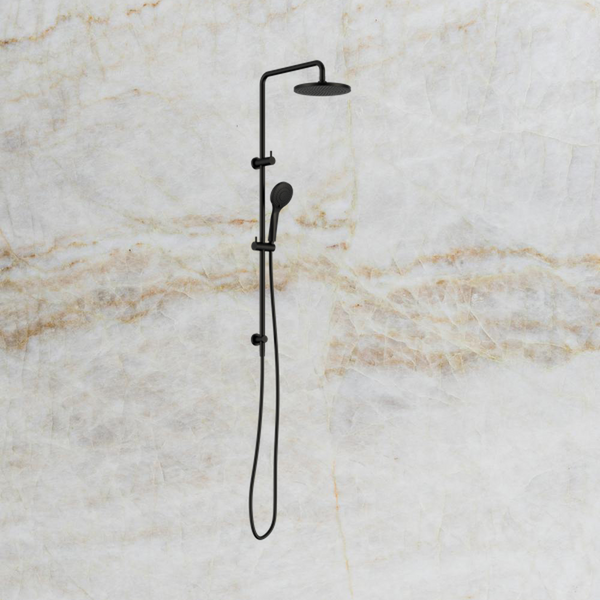 Nero Round Twin Shower with Air Shower I Matte Black