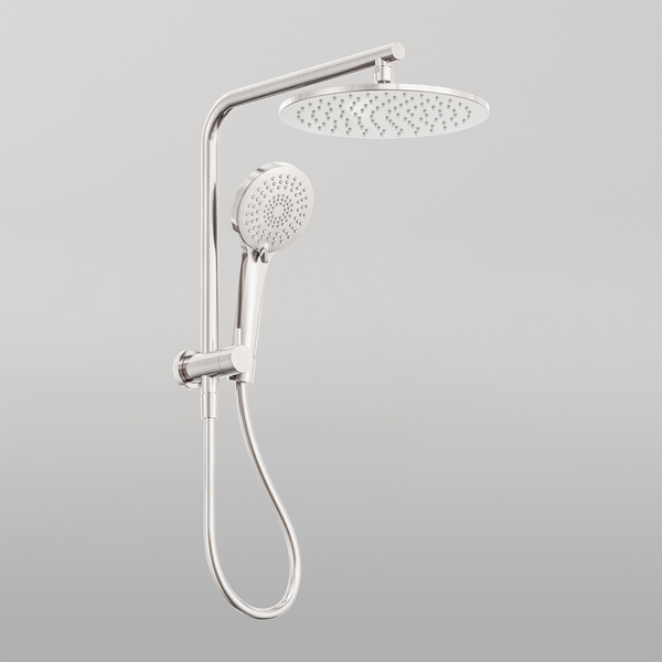 Nero Mecca 2 In 1 Twin Shower Brushed Nickel