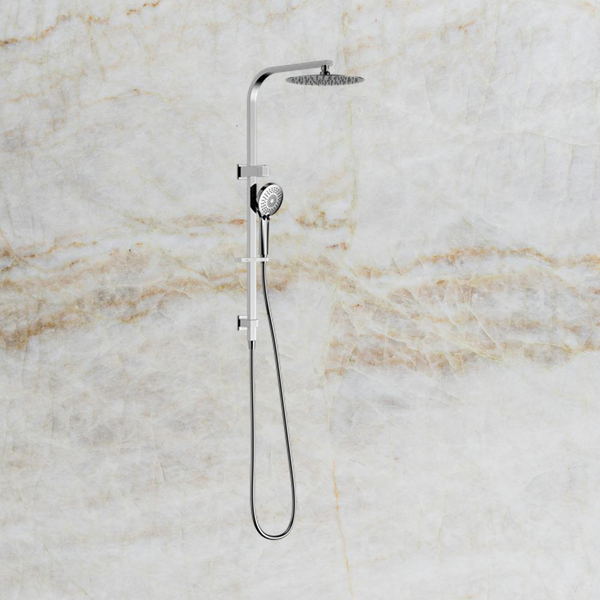 Nero Bianca Twin Shower Chrome