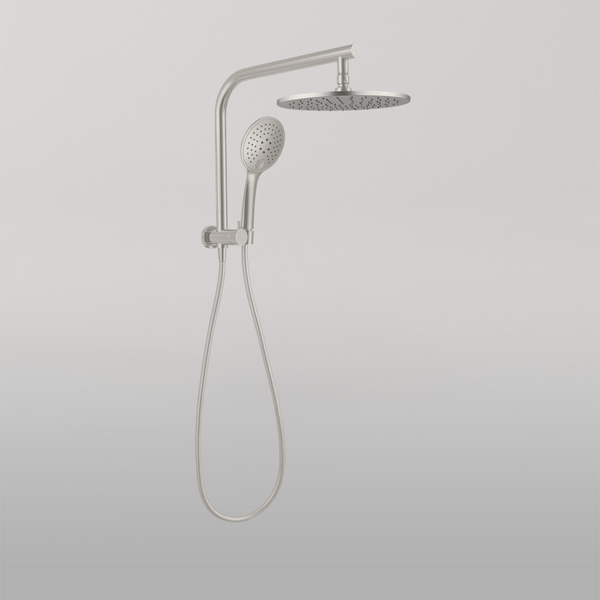 Nero Mecca 2 In 1 Twin Shower Brushed Nickel