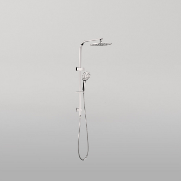 Nero Bianca Twin Shower Brushed Nickel