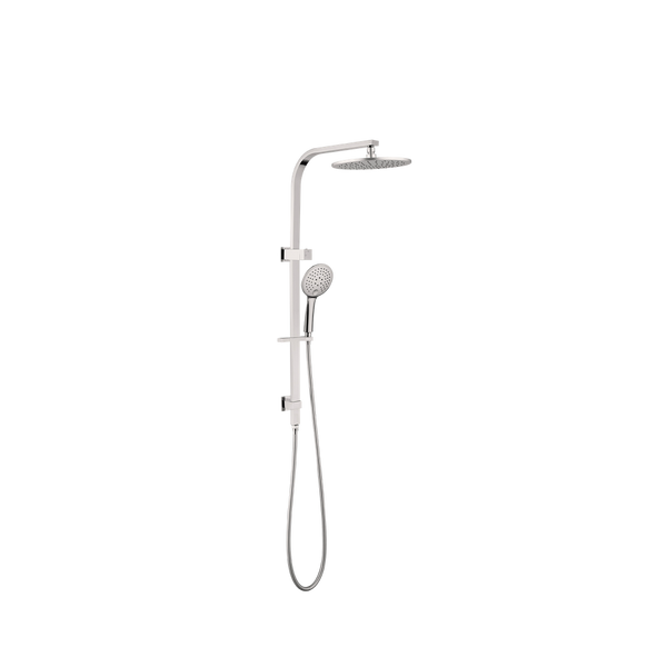 Nero Bianca Twin Shower Brushed Nickel