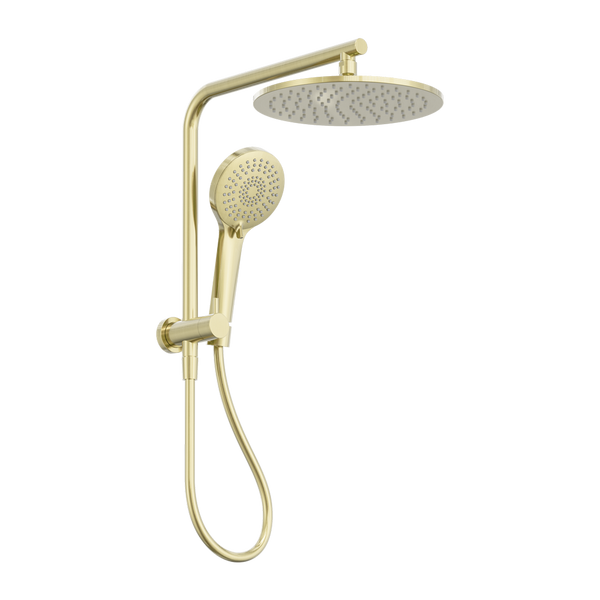 Nero Mecca 2 In 1 Twin Shower Brushed Gold