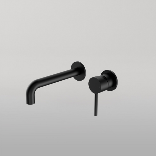 Nero Dolce Wall Basin/Bath Mixer Separate Back Plate Matte Black
