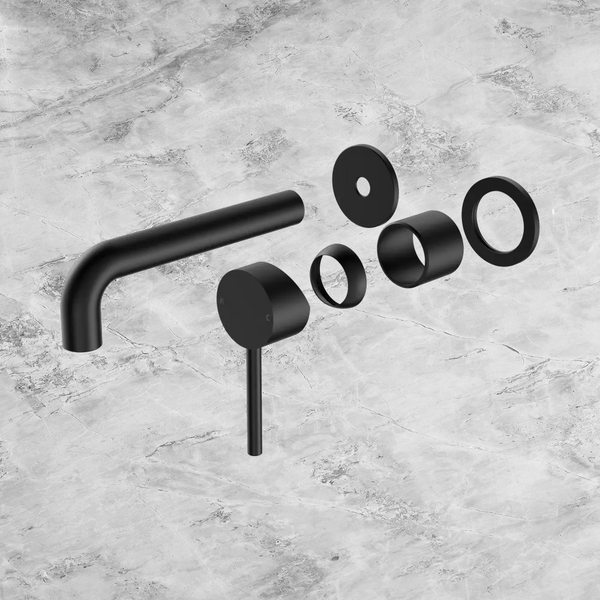 Nero Dolce Wall Basin/Bath Mixer Separate Back Plate (Trim Kit Only) Matte Black
