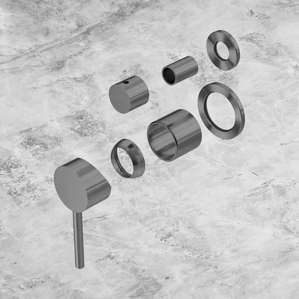 Nero Dolce Shower Mixer with Diverter Separate Back Plate (Trim Kit Only) Gunmetal