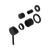 Nero Dolce Shower Mixer with Diverter Separate Back Plate (Trim Kit Only) Matte Black