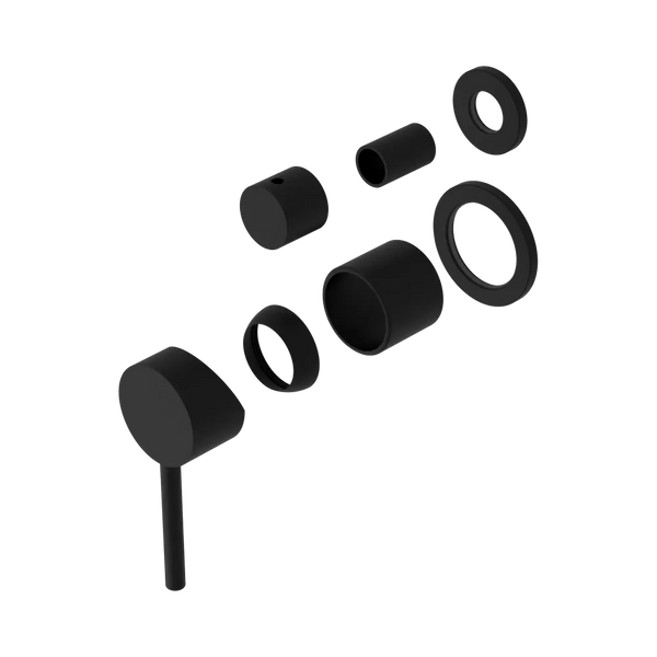 Nero Dolce Shower Mixer with Diverter Separate Back Plate (Trim Kit Only) Matte Black
