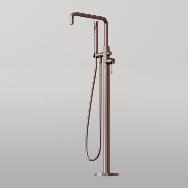 Nero Opal Freestanding Bath Mixer With Hand Shower Brushed Bronze
