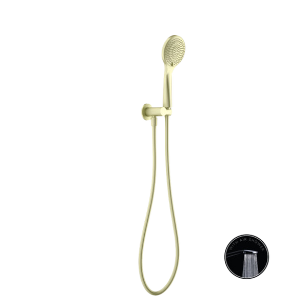 Nero Opal Shower On Bracket With Air Shower Brushed Gold